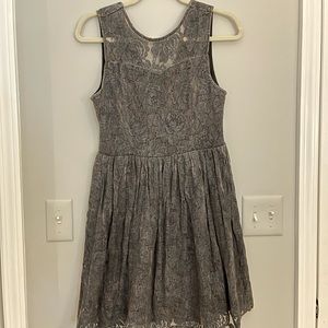 Grey lace dress